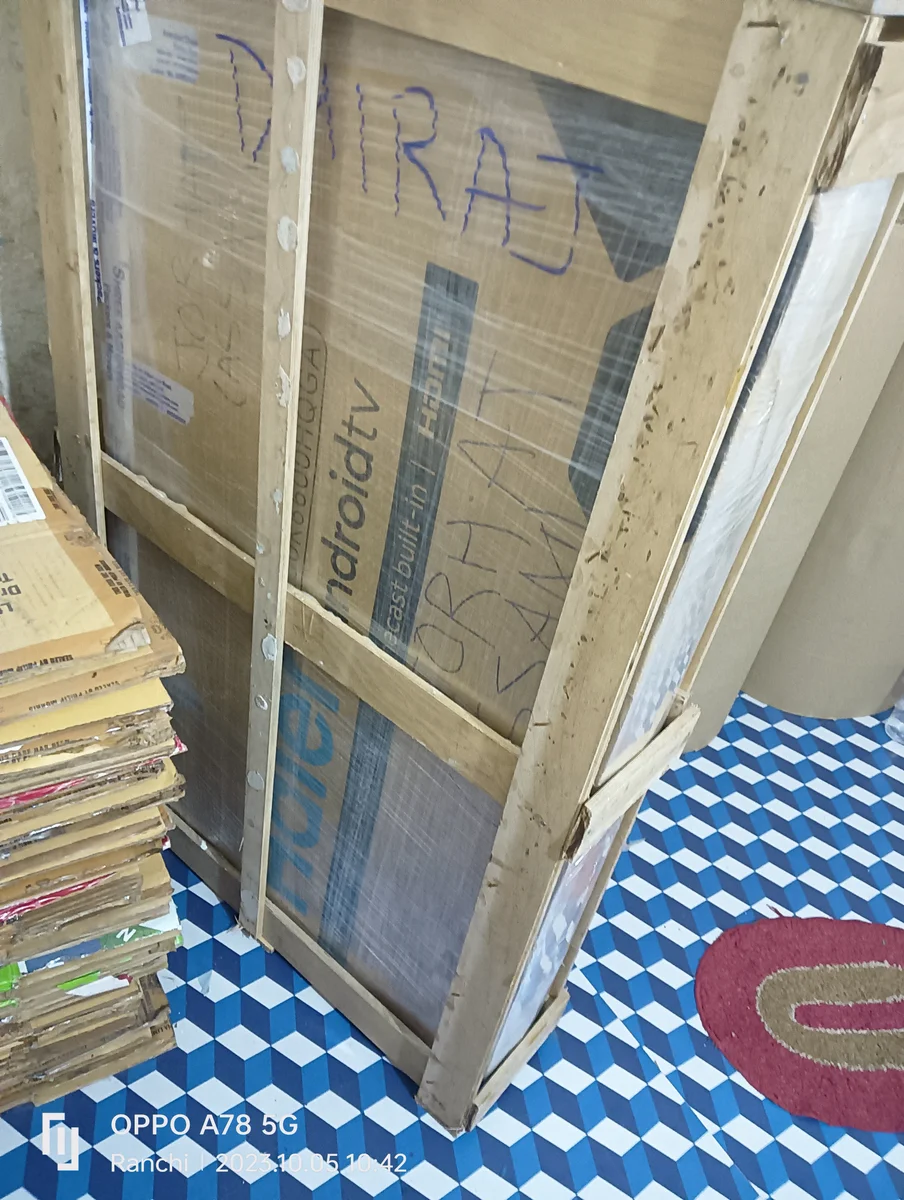 Packers and Movers in Ranchi Smart LED TV Wooden Crate Packing